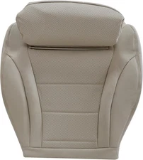 Front Driver Bottom Replacement Perforated Seat Cover Tan Microfiber Leather Tan