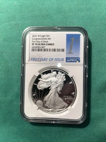 2022-W Proof $1 American Silver Eagle Congratulations Set NGC PF70 ULTRA CAMEO