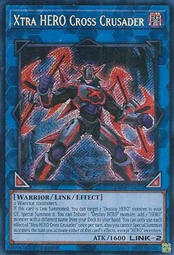 YuGiOh Xtra HERO Cross Crusader (V.3) RA04-FR076 Secret Rare Französisch Neu 1st