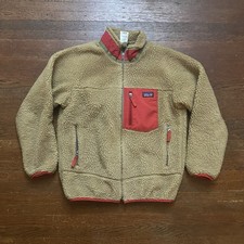 patagonia synchilla Full Zip Tan Fleece Size Youth Large Outdoors