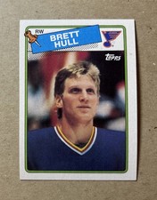 1988-89 Topps Hockey Brett Hull St Louis Blues Rookie Card #66. rookie card picture