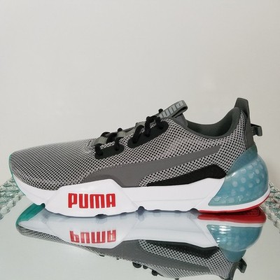 PUMA Cell Phase ''Castlerock/White/High Risk Red'' - Men's Size 9.5 - 192638-01