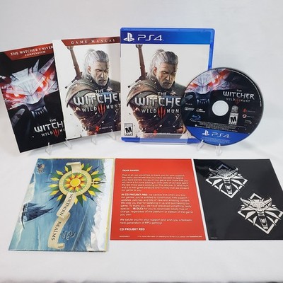 The Witcher 3: Wild Hunt (Sony PlayStation 4, 2015)  w/ Map Stickers Compendium