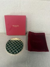 New Gucci Gold Compact with box and dust bag - outside of mirror has seal