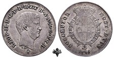 GRANDUCATO DI TOSCANA Paolo 1845 Firenze RARO ARGENTO Leopoldo II di Lorena