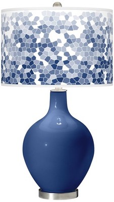 Color Plus Ovo 28 1/2'' High Mosaic Shade Monaco Blue Table Lamp