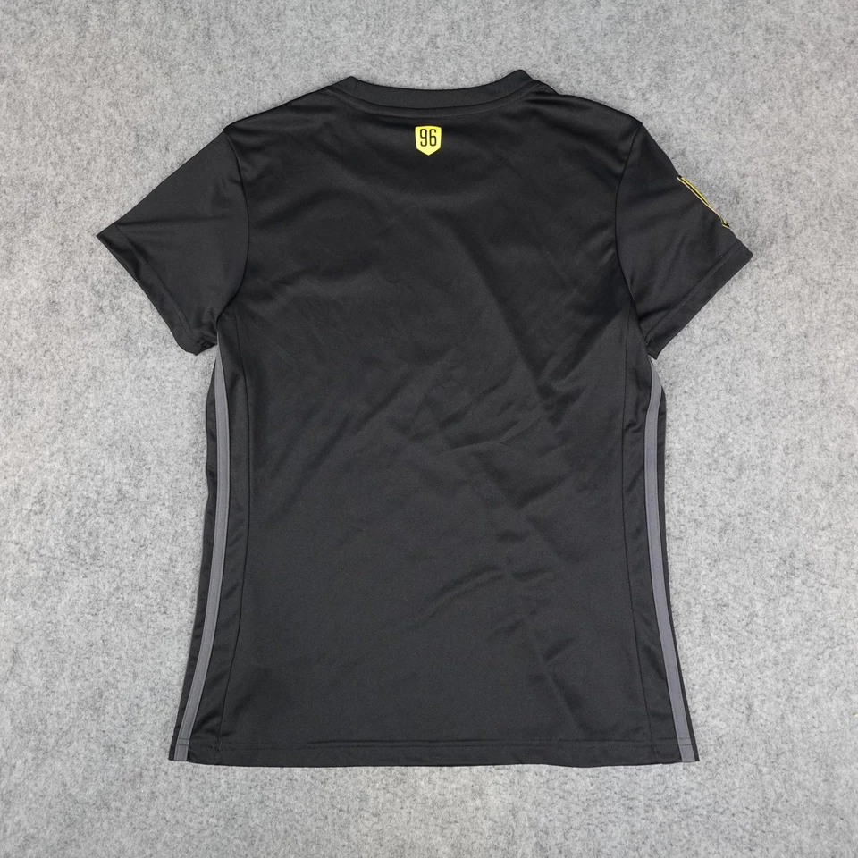 Columbus Crew Jersey Womens Medium Black MLS Soccer Adidas Climalite Acura Shirt - Image 2 of 4