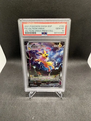 Pokemon Card Jolteon VMAX SWSH184 PSA 10 GEM MINT Premium Collection Black Star