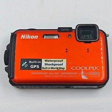 Nikon Coolpix AW100 16.0 MP Digital Camera Red - Not Working