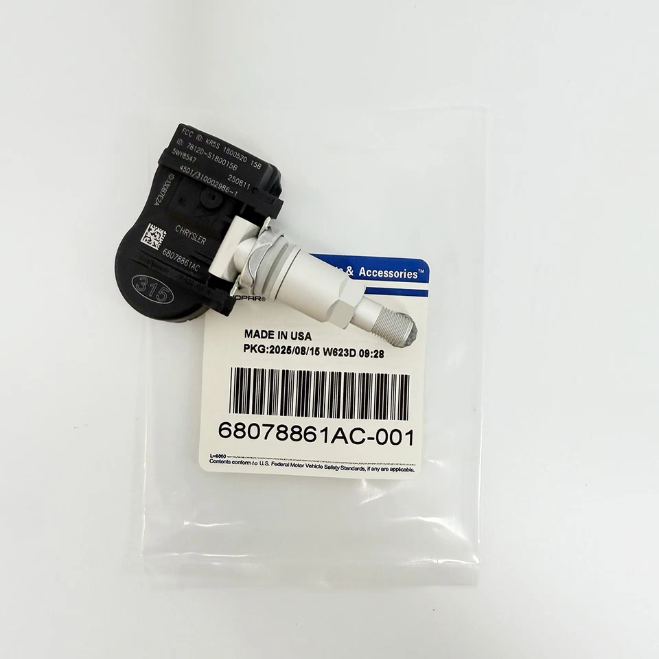 4Pcs New 68078861AC Programmed Tire Pressure Sensor TPMS for Chrysler Dodge Jeep - Image 3 of 4