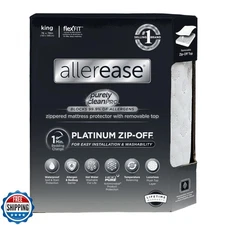 AllerEase Platinum Zip-Off Top Waterproof Mattress Protector King