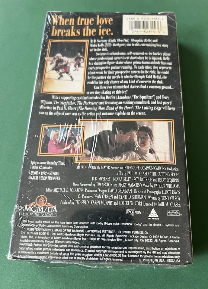 The Cutting Edge VHS Movie MGM/UA Home Video Romance Comedy 1992 Foto 2 de 4
