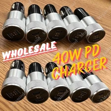 For iPhone iPad Android Samsung 40W Dual USB Type-C Fast Car Charger Adapter Lot