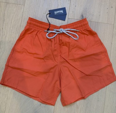 NWT 100% AUTHENTIC VILEBREQUIN Swim Trunks MOOREA- S - ORANGE - MEN - SMALL