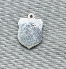 Charme Bouclier En Argent Sterling 925 - Poids 1,1g, Vintage, Provenance Malte (HMK)