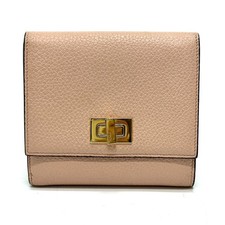FENDI 8M0438 Peekaboo Wallet Folded wallet Leather pink