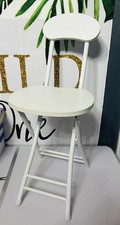 2/4pcs Folding Wooden Folding Chair Bar Stool Backrest Breakfast Kitchen Office