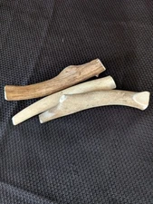 3 Pack Medium *Cheap* Whitetail Deer Antler Dog Chews Grade A *Best Value*Chews