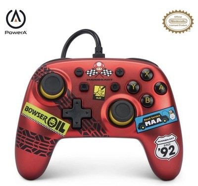 PowerA Wired Nano Controller for Nintendo Switch - Mario Kart: Racer Red