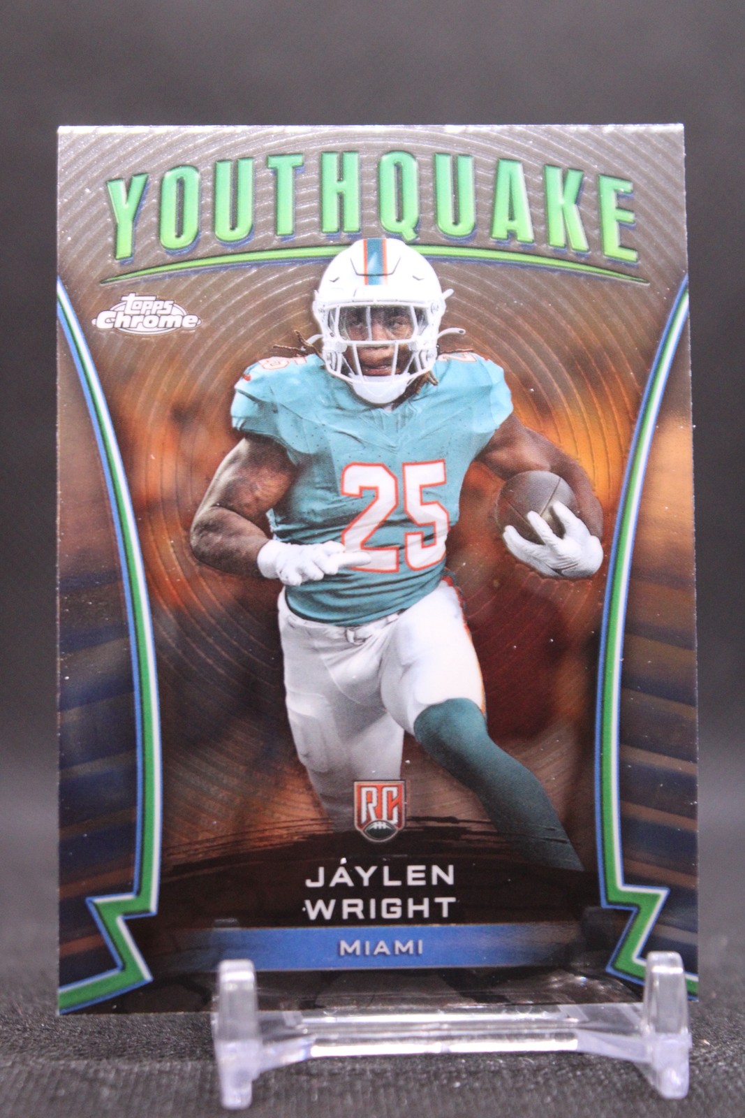 Jaylen Wright #Y-25 2024 Topps Chrome Youthquake Miami Dolphins