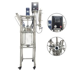 10L Double-layer Stainless Steel Reaction Vessel Lab Chemical Reaction Kettle