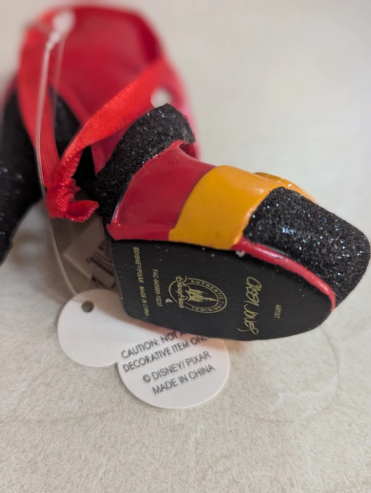 Disney Parks Mrs Incredible Runway Shoe Christmas Holiday Ornament New Tags - image 4 of 4