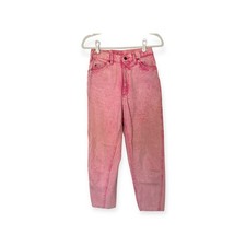 Vintage 90s Lee Pink Faded Country Acid Wash High Rise Mom Jeans Sz 9 Medium USA