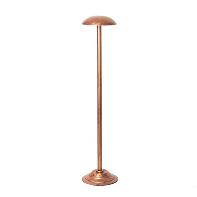 Copper Plated Iron Helmet Display Stand Medieval Armor Helmet Holder Base