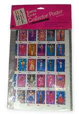1990 Mattel BARBIE Dolls  Fashion thru the years Trading Cards Collector Poster