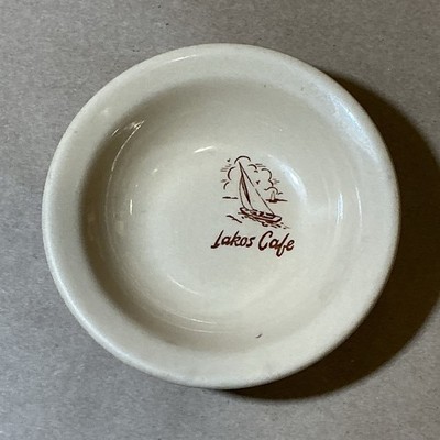 Vintage Shenango China Bowl Lakos Cafe Muskegon Michigan INV-B3K09