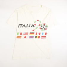 Vintage Italia World Cup 1990 T-Shirt Size Large Soccer Football 90s