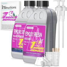 Fast Cure Epoxy Resin 68OZ, 1 Hour Quick Demold Epoxy Resin Kit, Crystal Clear,