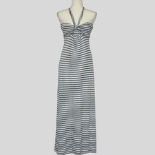 GAP Striped Maxi Halter / Strapless Dress Blue/White Size S