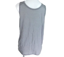 Icebreaker Men's Large Tank Top Cool Light Merino Blend Amplify Gray Base Layer