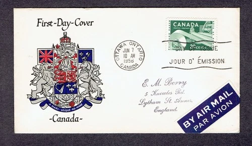 Canada FDC - 1956 - Pulp & Paper Industry, Scott # 362, Caneco Cachet
