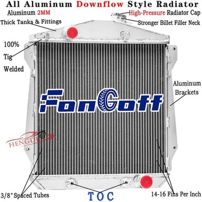 4 Row Aluminum Radiator For 1943-48 Chevy Sedan Delivery BL BN BG DJ DR 3.8L
