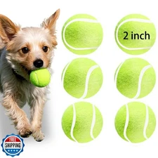 Wortade 6Pcs Small Tennis Balls for Dogs, 2 Inch Mini Tennis Ball for Dog, Sm