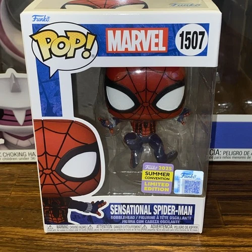 NEW Funko Pop Sensational Spider-Man #1507  (NM+ Box)   2025 Sumer Con - Marvel