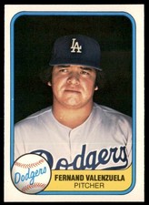 Fernand Valenzuela 1981 Fleer 1 RC #140 Los Angeles Dodgers