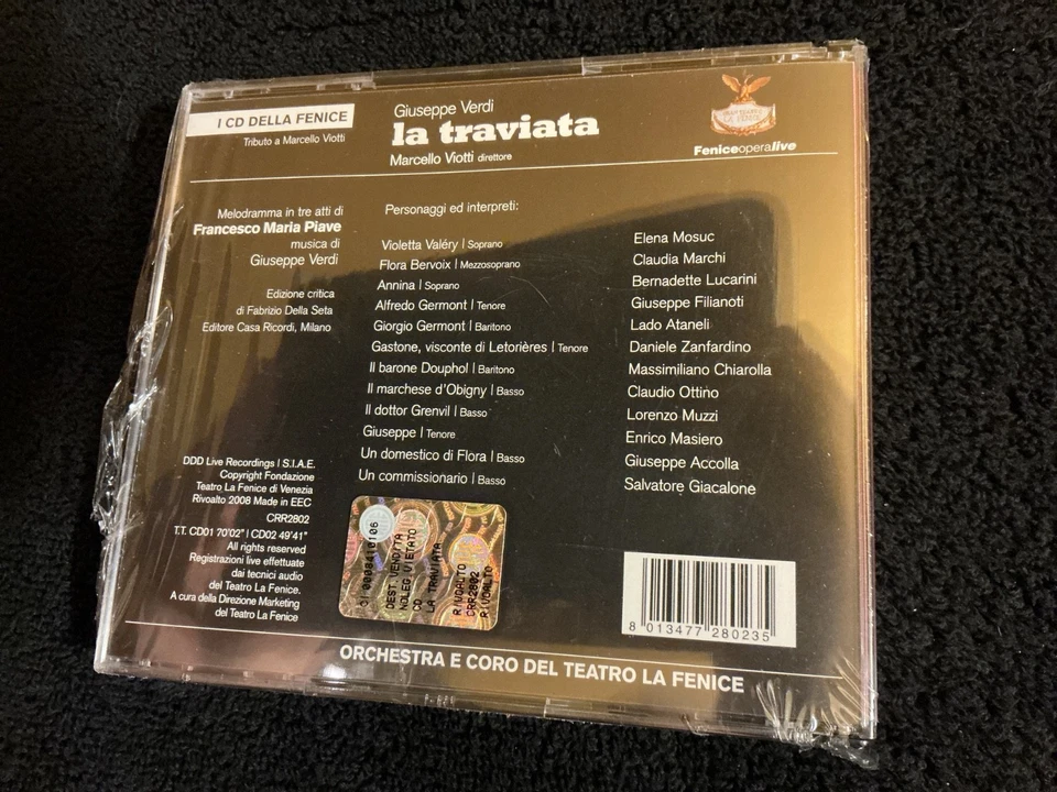 LA TRAVIATA - TRIBUTO A MARCELLO VIOTTI 2 CD Teatro La Fenice GIUSEPPE VERDI new - Image 2 of 4