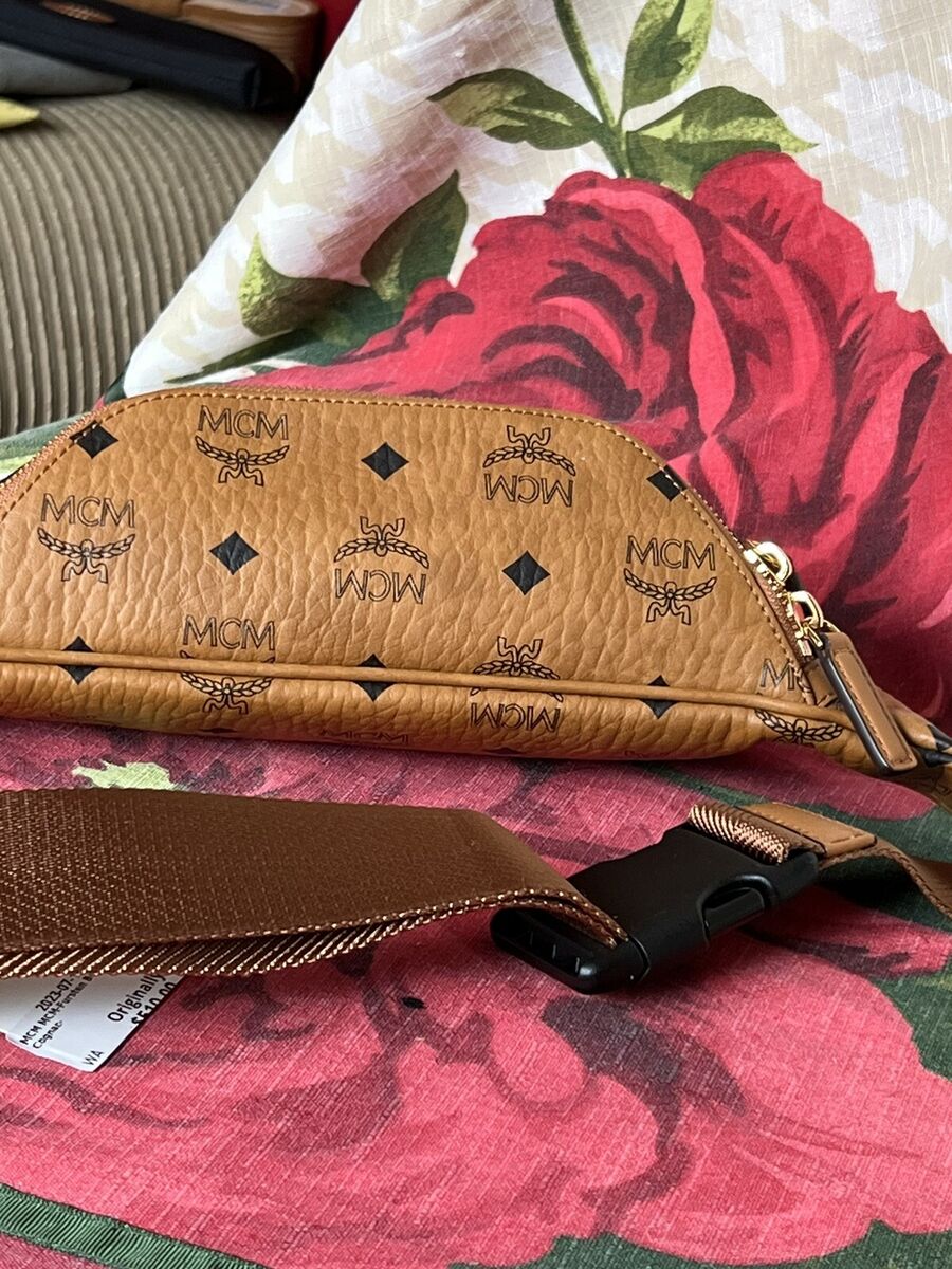 MCM Fursten Belt Bag in Visetos /Cognac /Style MCM Fursten Belt Bag in Visetos /Cognac /Style