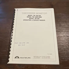 Maxtek TM-100/200 ~ TM-100R/200R ~ TM-300 Thickness Monitor Operation Manual