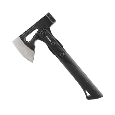 SULKADA Camping Hatchet, 10.5 Inch Survival Axe,Stainless-Steel Blade,Fibergl...