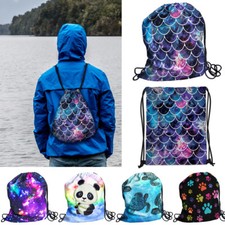 Travel String Drawstring Backpack Sack Shoulder Bag Gym Sport School Shoe Bag