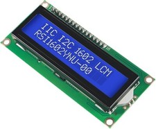 1602 LCD Display Module, Blue Screen, IIC/I2C Adapter Plate for Arduino