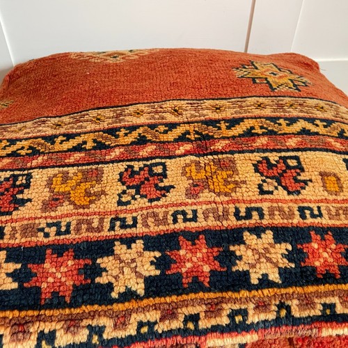 Vintage Kelim Boden Kissen Pouf Fußhocker Teppich Marokkanisch Handgewebt Stofftiert - Bild 4 von 17