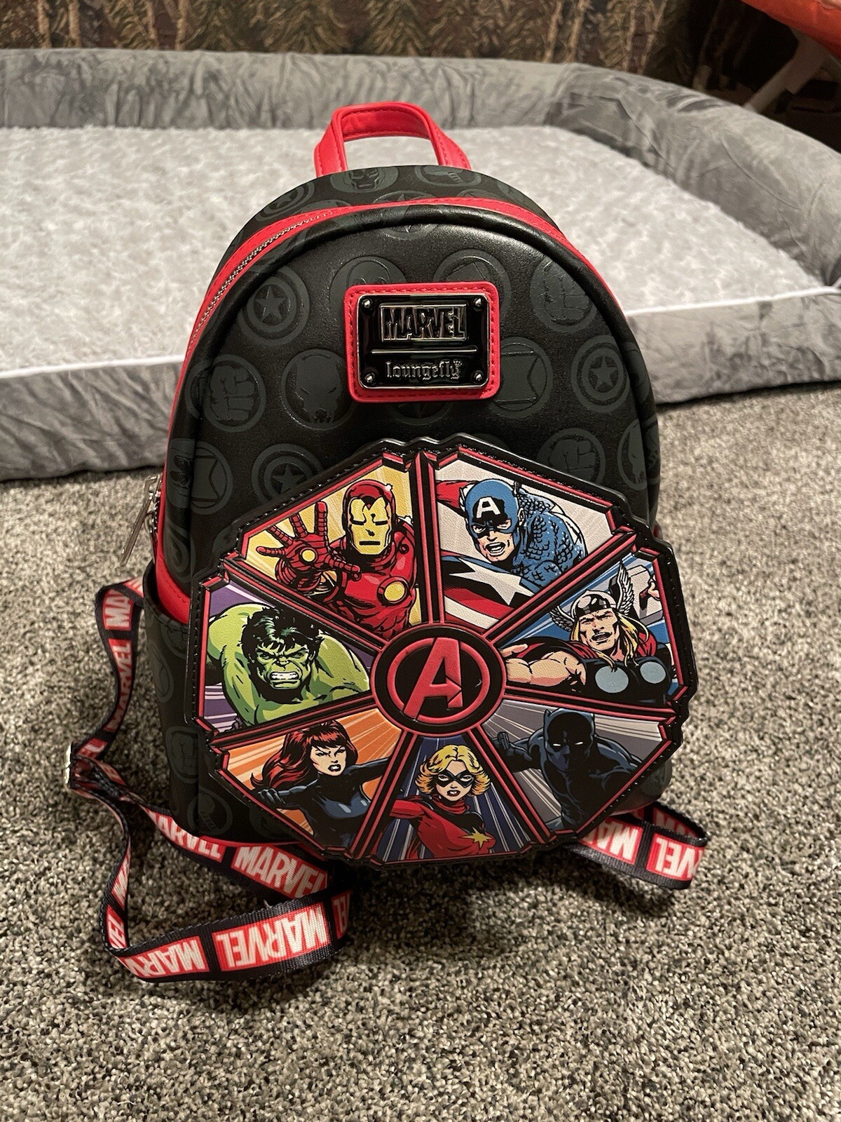 Loungefly Marvel Avengers 60th Anniversary Glow in The Dark Mini-Backpack