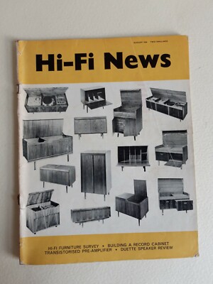 Hi-Fi News Magazine Hifi August 1964 Good Condition, Complete. Part of Set