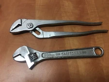 Craftsman USA Pliers Slip Joint Adjustable 10" & Adjustable 8" Wrench Set of 2