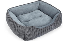 MIXJOY Dog Bed for Large Medium Small Dogs, Rectangle Washable Sleeping Puppy